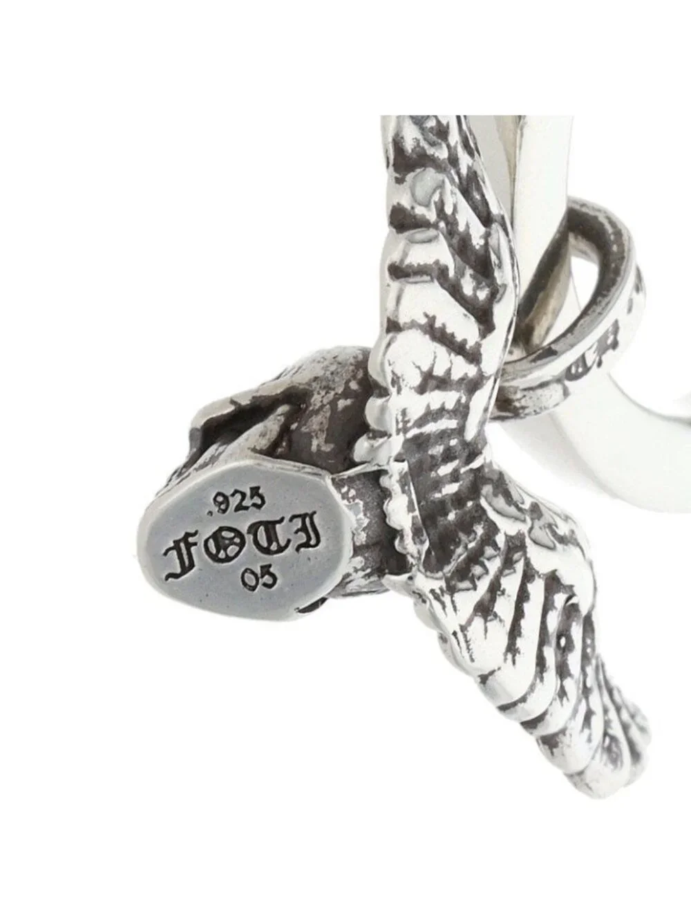 Chrome Hearts Ntfl Wfoti Mahalia Motif Silver Ring